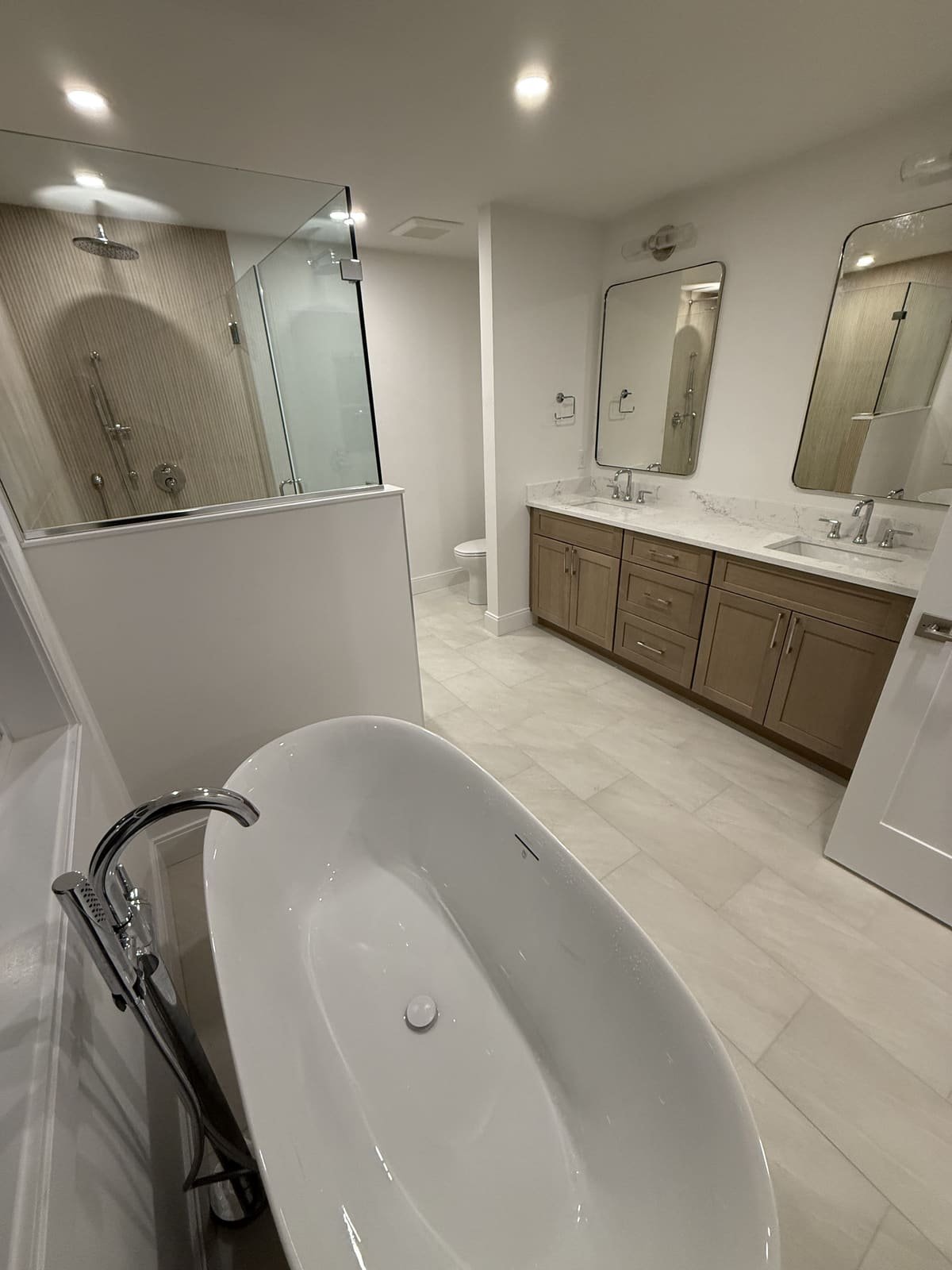 Double vanity and tub — Precision Plumbing Solutions