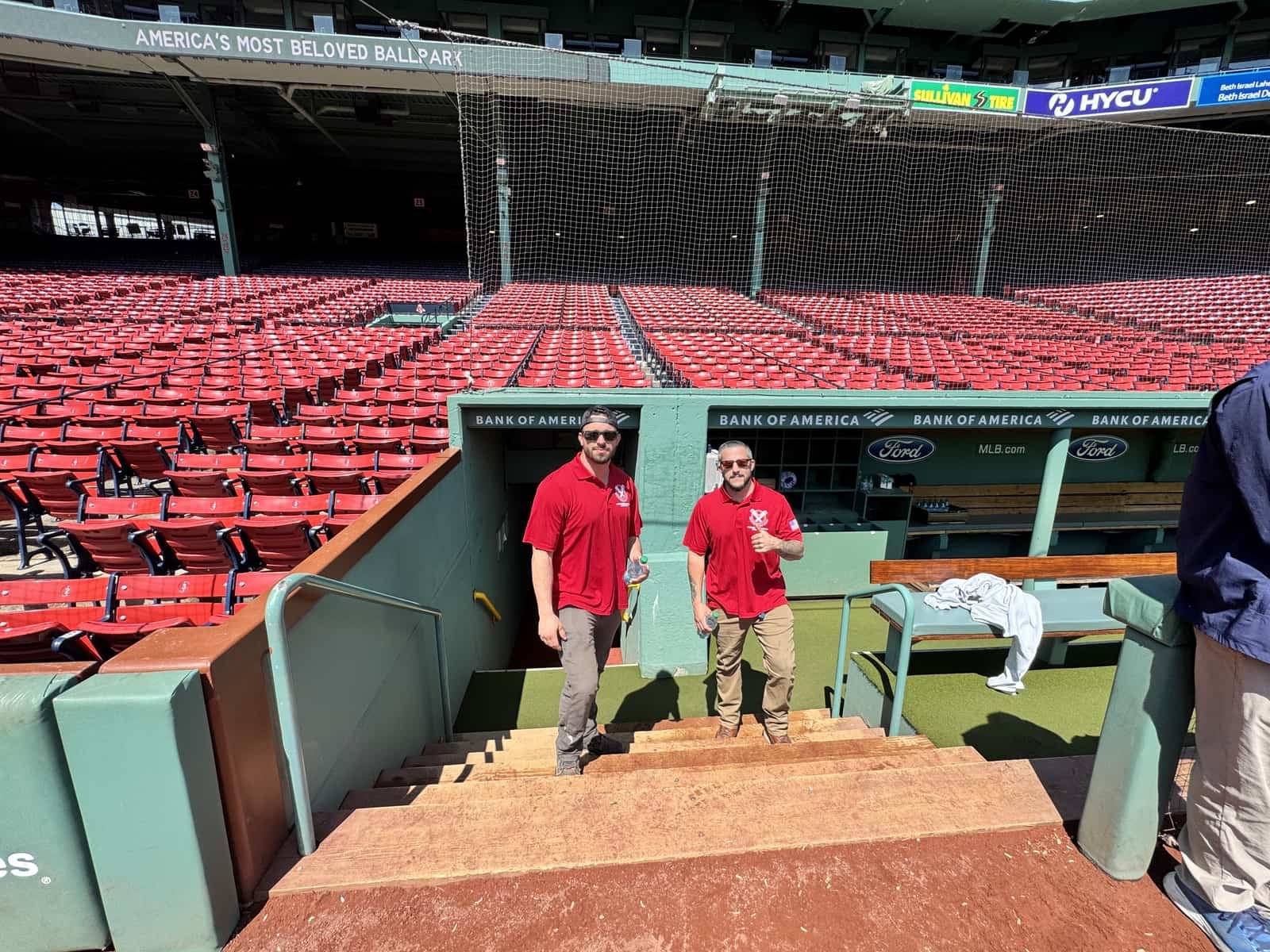 The Precision Plumbing Solutions team at Fenway Park, Boston
